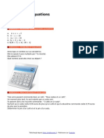 Les Equations Exercices de Maths en 4eme Corriges en PDF