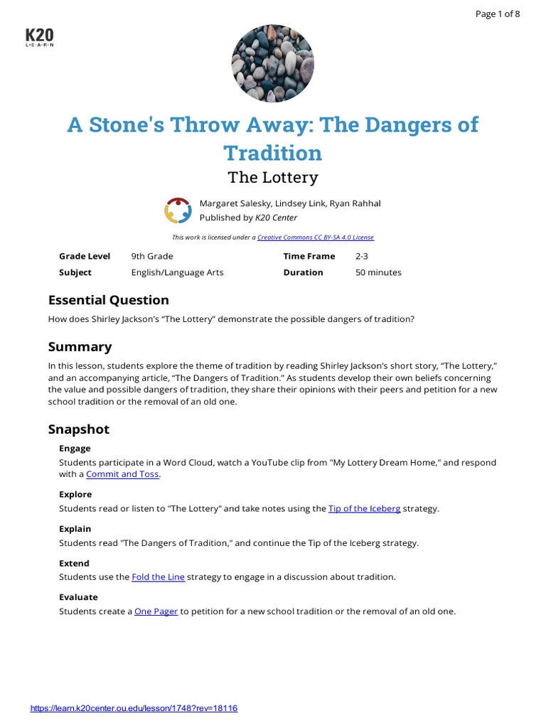 A Stone S Throw Away The Dangers of Tradition PDF Communication