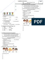 COMPETENCY TEST Grade 2 Physical Description