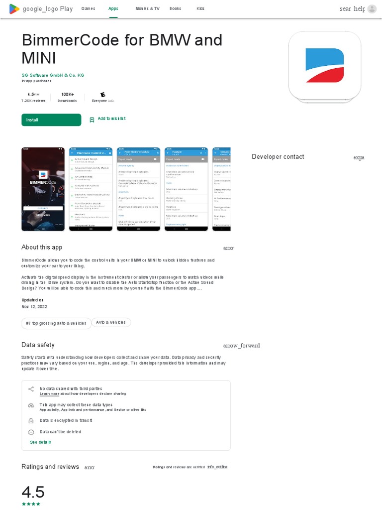 BimmerCode App for BMW and MINI Coding | PDF | Mobile App ...
