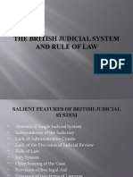 British Judicial System and Rule of Law