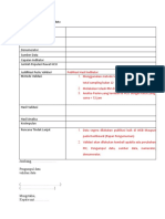 Contoh Form Laporan Validasi Data