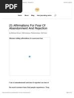 25 Affirmations For Fear of Abandonment and Rejection - PromptsFirst