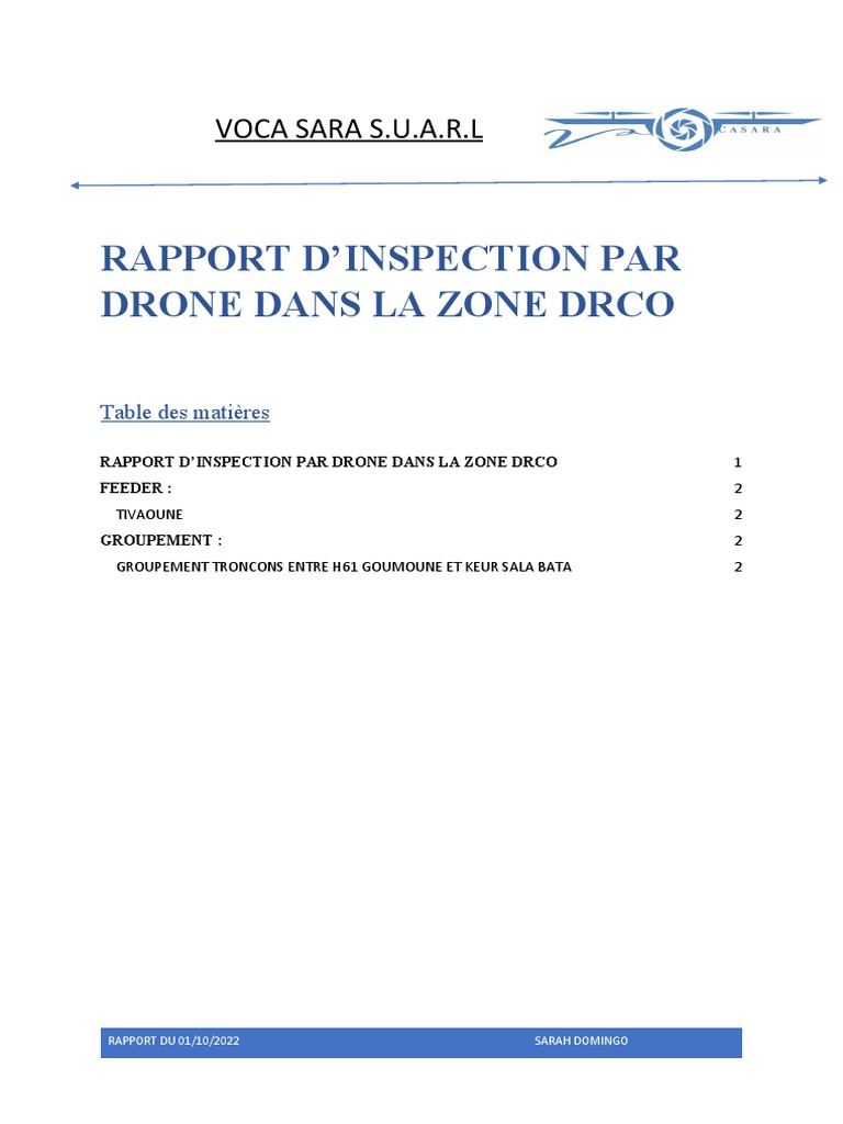 Rapport D'inspection Exemple | PDF