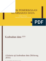 Teknik Pemeriksaan Keabsahan Data