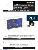 Instruction and Maintenance Manual Electronic Lung Ventilator Model 190