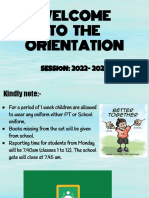 Welcome To The Orientation