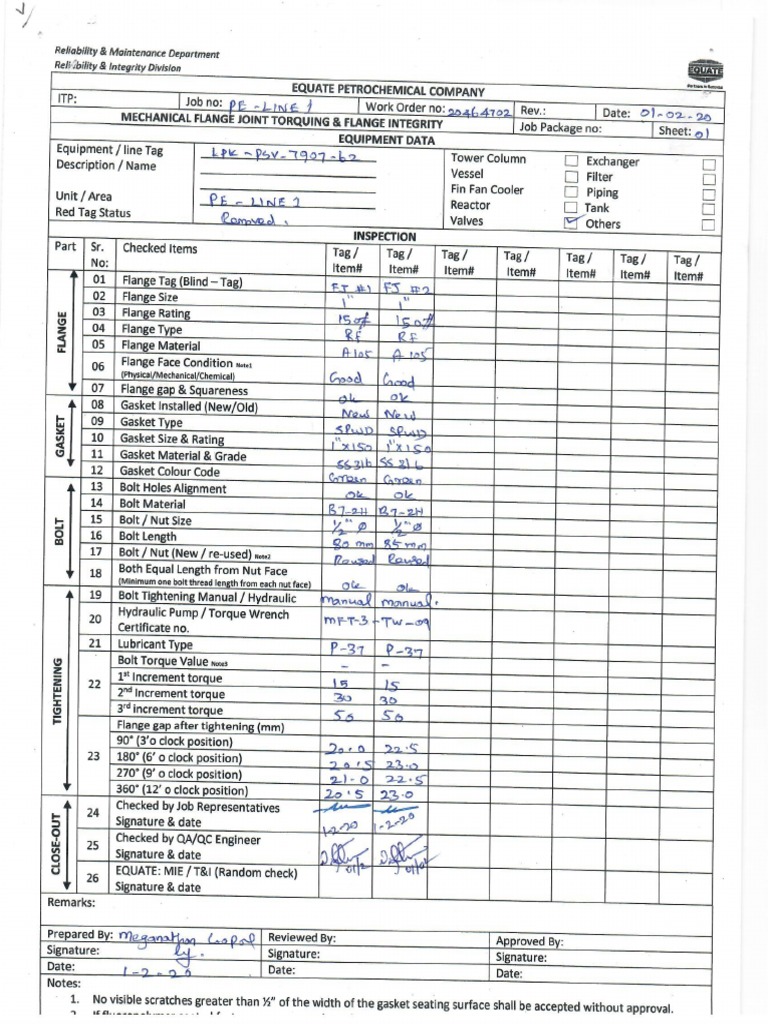 Mechanical Flange Joint Torquing &flange Integrity | PDF