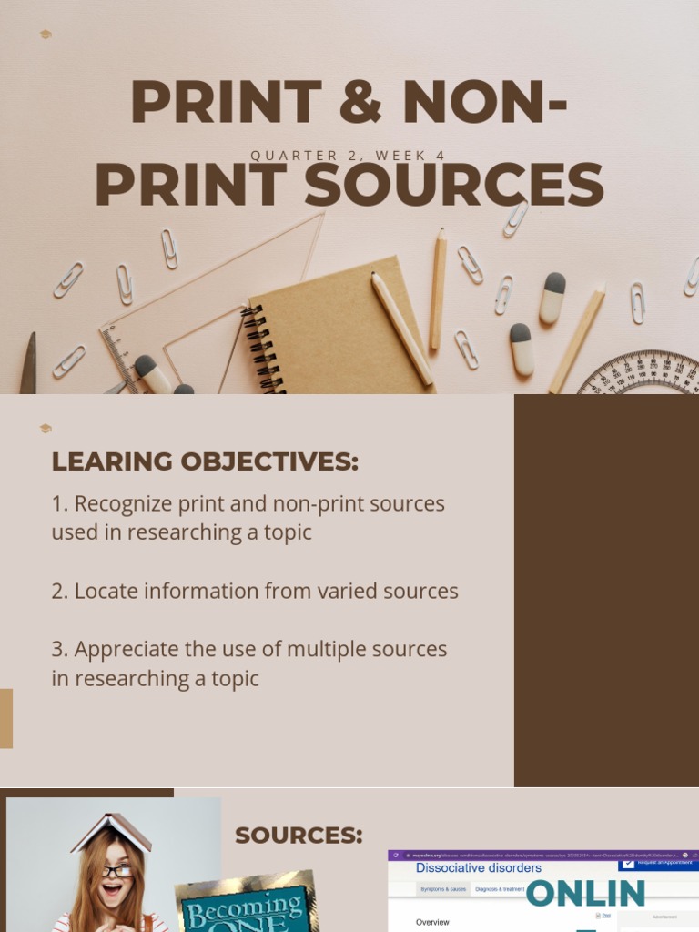 Print Non Print Sources | PDF