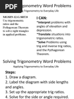 Q4 MATH 9-WEEK 4 - Word Problems Involving Right Triangles