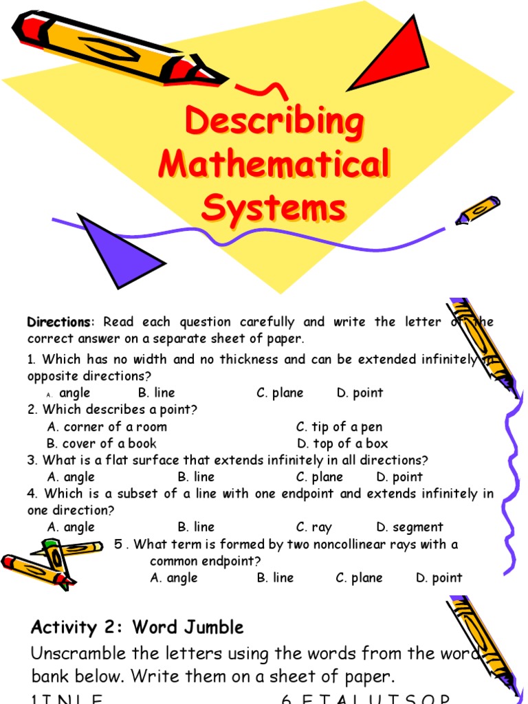 Understanding Mathematical Systems | PDF | Line (Geometry) | Axiom