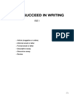 How To Succeed in Writing ISE I