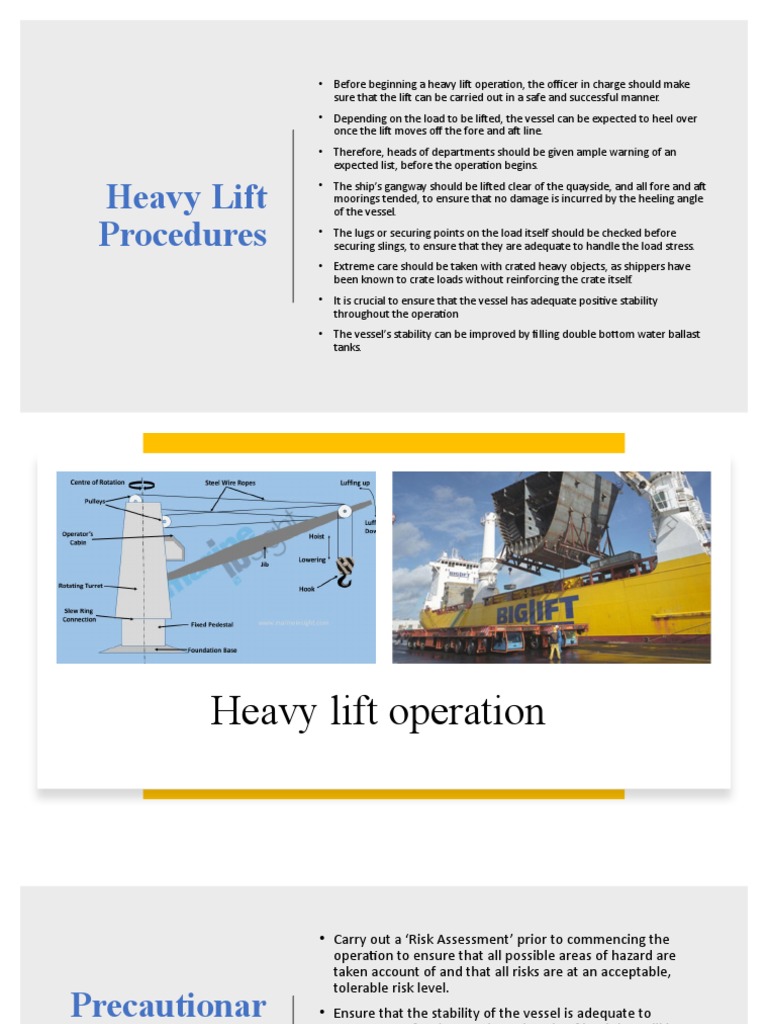 Heavy Lift Operations Safety Guidelines | PDF | Crane (Machine) | Ships