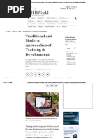 Learning and Development Knowledge Series - Traditional and Modern Approaches of Training & Development, HR News, ETHRWorld