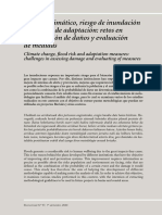 Cambio Climático, Riesgo de Inundación y Medidas de Adaptación: Retos en La Valoración de Daños y Evaluación de Medidas