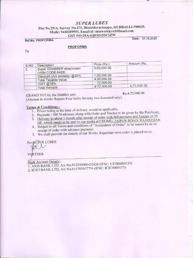 PROFORMA | PDF