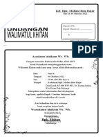 Contoh Undangan Walimatul Khitan - 1 SIDE