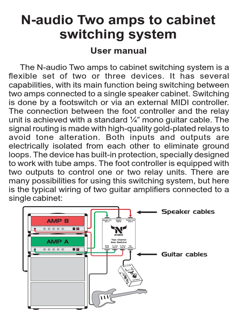 NAudio Two Amps User Manual PDF Amplifier Loudspeaker