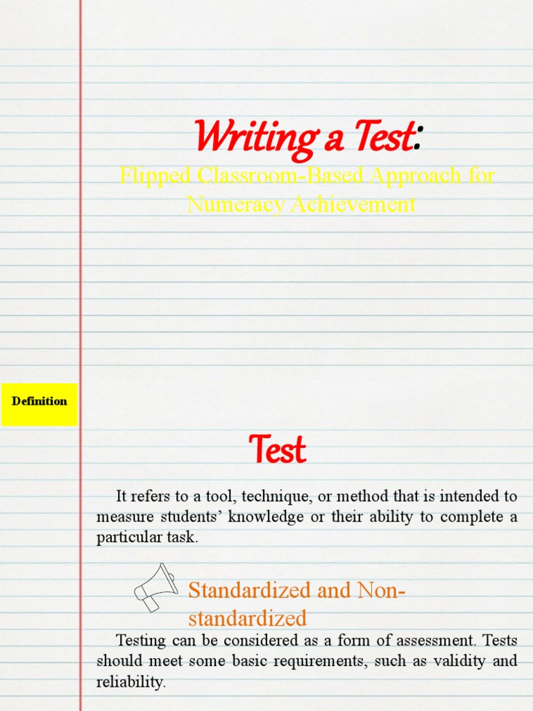 Writing TEst PDF Educational Assessment Learning