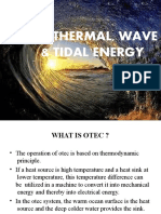 Ocean Thermal, Wave & Tidal Energy