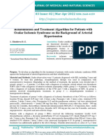 Rehabilitation and Treatment Algorithm For Patients With Ocular Ischemic Syndrome On The Background of Arterial Hypertension