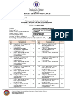 TLE Cookery Results Report