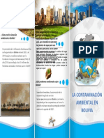 Triptico de La Contaminación de Bolivia