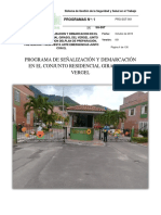 Anexo 1 - Programa de Señalización y Demarcación en El Conjunto Residencial Girasol Del Vergel