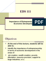 EDS 111 Week 4 Importance of entrepreneurship_098bed1880b3809f9c28c0f4cd1d32ed