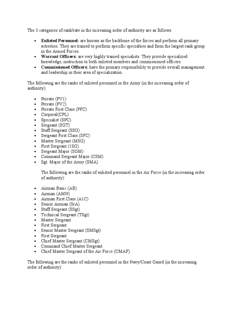 The 3 Categories of Rank | PDF | History