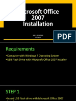 Install Office 2007 on Windows 7