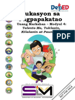 Edukasyon Sa Pagpapakatao: Unang Markahan - Modyul 4