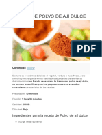 Receta de Polvo de Ají Dulce