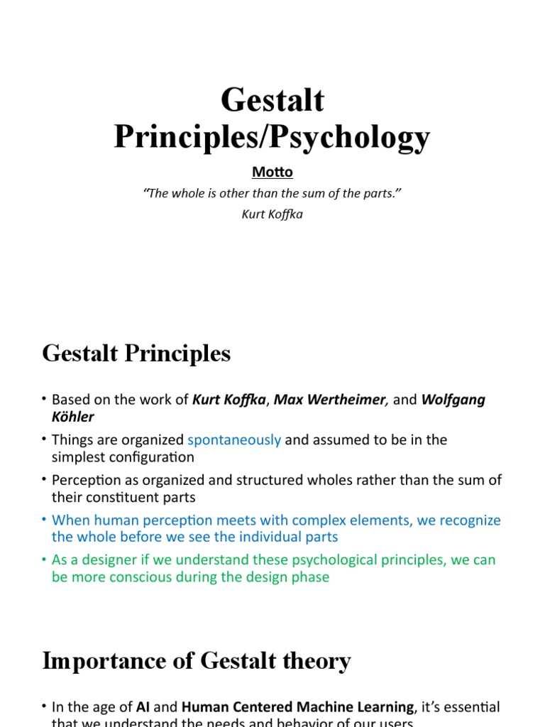Gestalt Principles | PDF | Perception | Metaphysics Of Mind