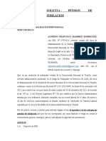 Solicita Pension de Jubilacion, Alfredo Ramirez Rodriguez