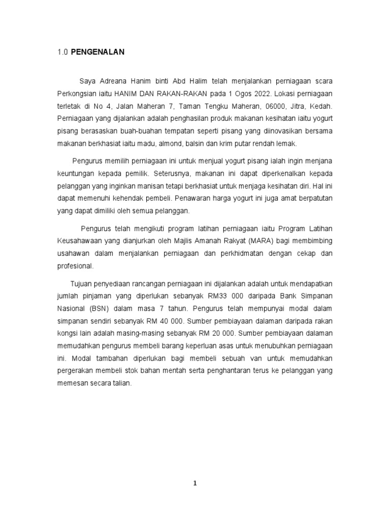 Hanim Dan Rakan-Rakan (Perniagaan 2022) | PDF