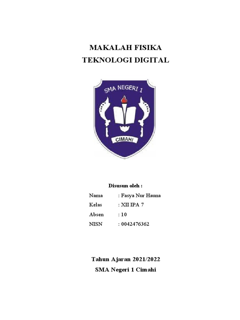 Makalah Teknologi Digital 10. Fasya Nur Hauna Xii Ipa 7 | PDF | Komputer