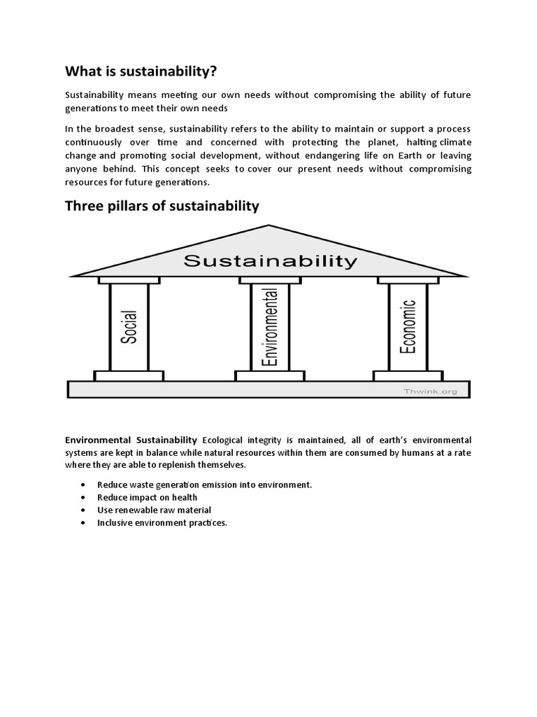 What Is Sustainability PDF