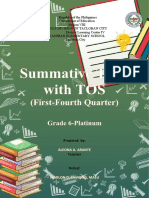 Summative Tests cover with TOS