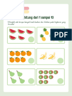 Berwarna Lembar Kerja Menghitung Angka 1 Sampai 10