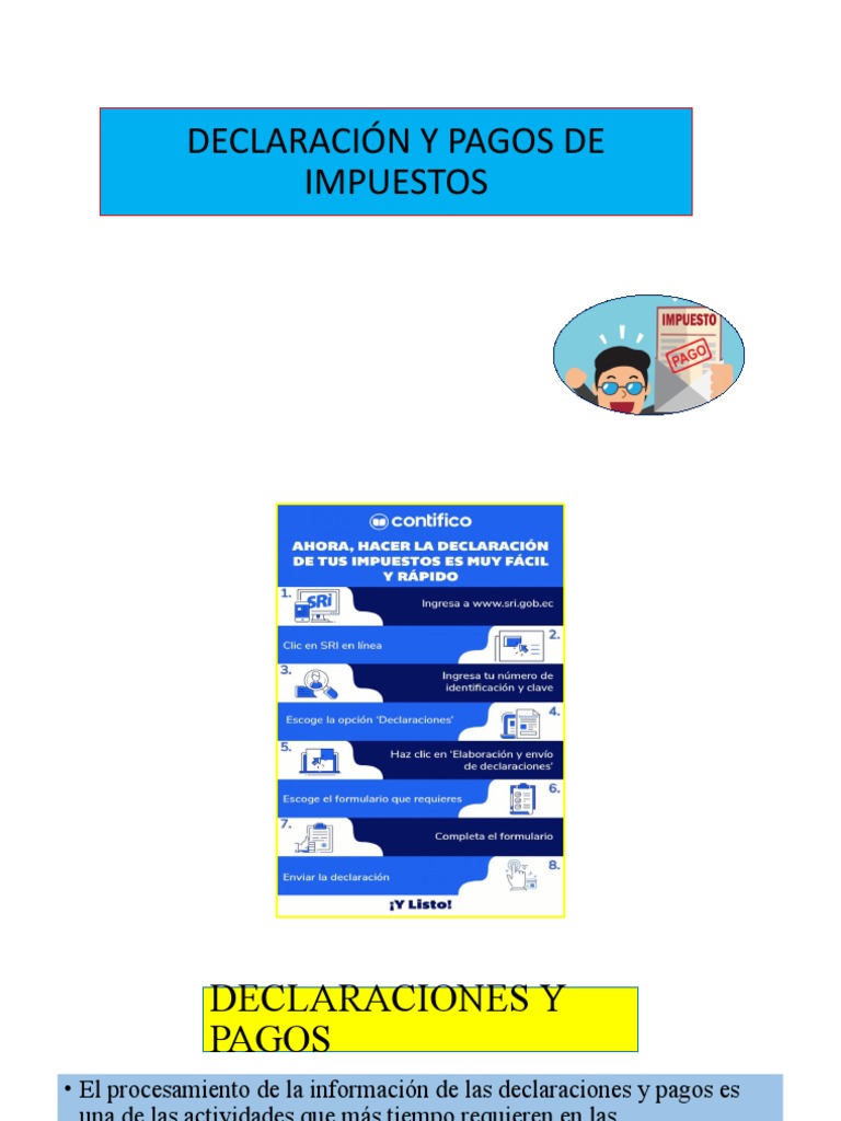 Declaraciones y Pagos de Impuestos MYPES | PDF | Crecimiento personal y ...