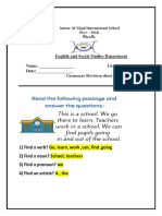 Grammar Sheet Answer Key