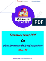 Economics Notes PDF Class 12 Indian Economy On The Eve of Independence