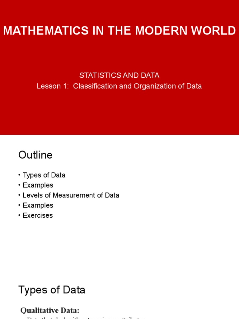 Data Classification and Measurement Guide | PDF | Level Of Measurement ...