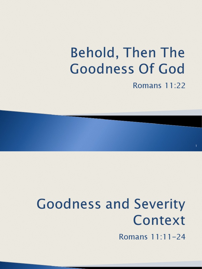 What Does Severity Mean In Romans 11 22