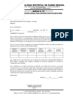 Formato de Declaración Jurada para Prevenir Casos de Nepotismo