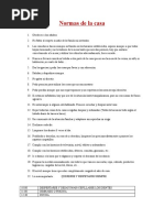 10 Normas de Convivencia Familiar en el Hogar | PDF