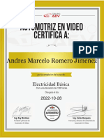 AEV-Certificado Curso Electricidad Basica