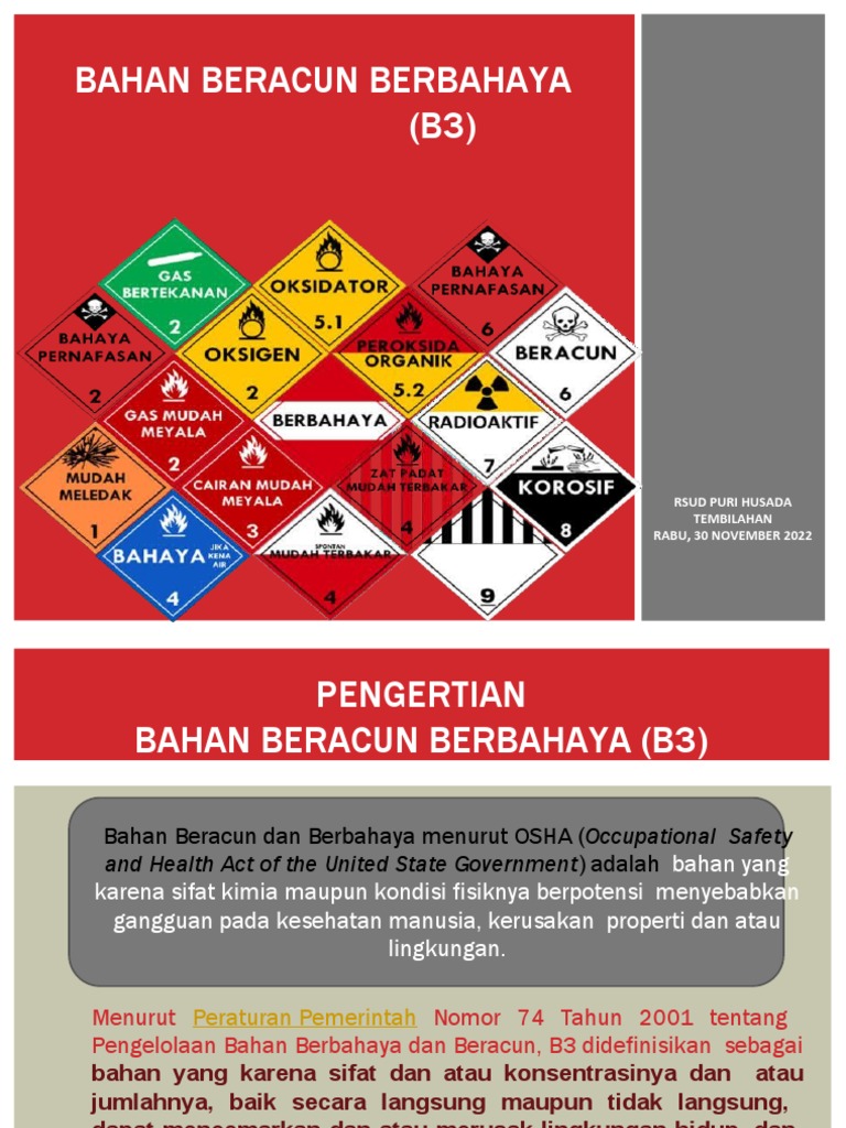 Simbol dan Manajemen Bahan B3 | PDF