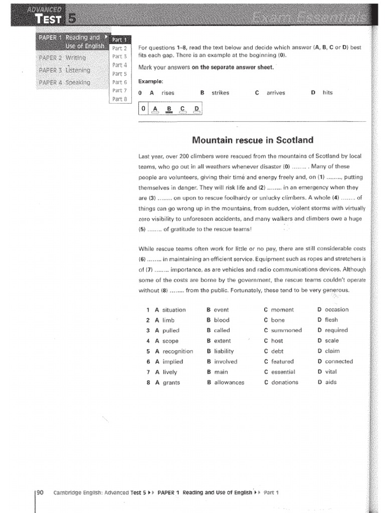 CAE Test 5 | PDF
